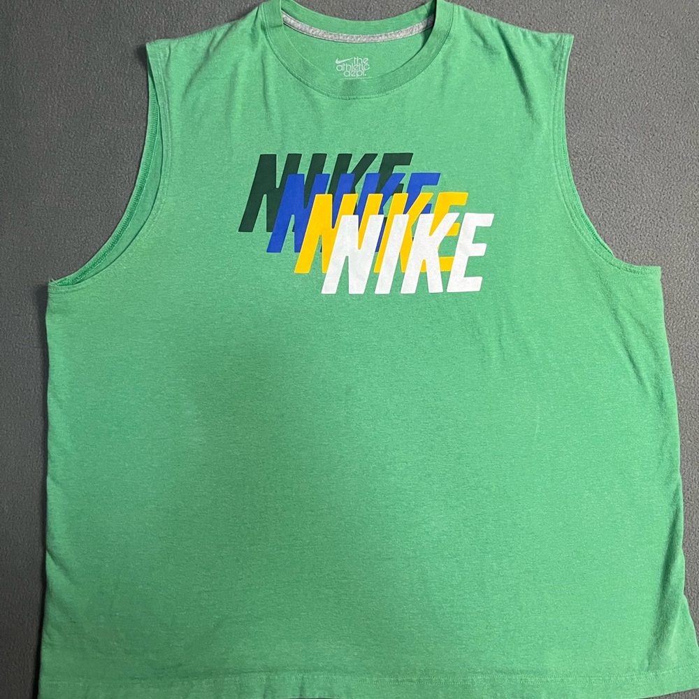 Nike Green Sleeveless Graphic Tee